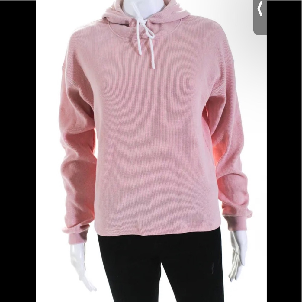 Leallo waffle cotton stretch hoodie sweatshirt - Picture 2 of 9